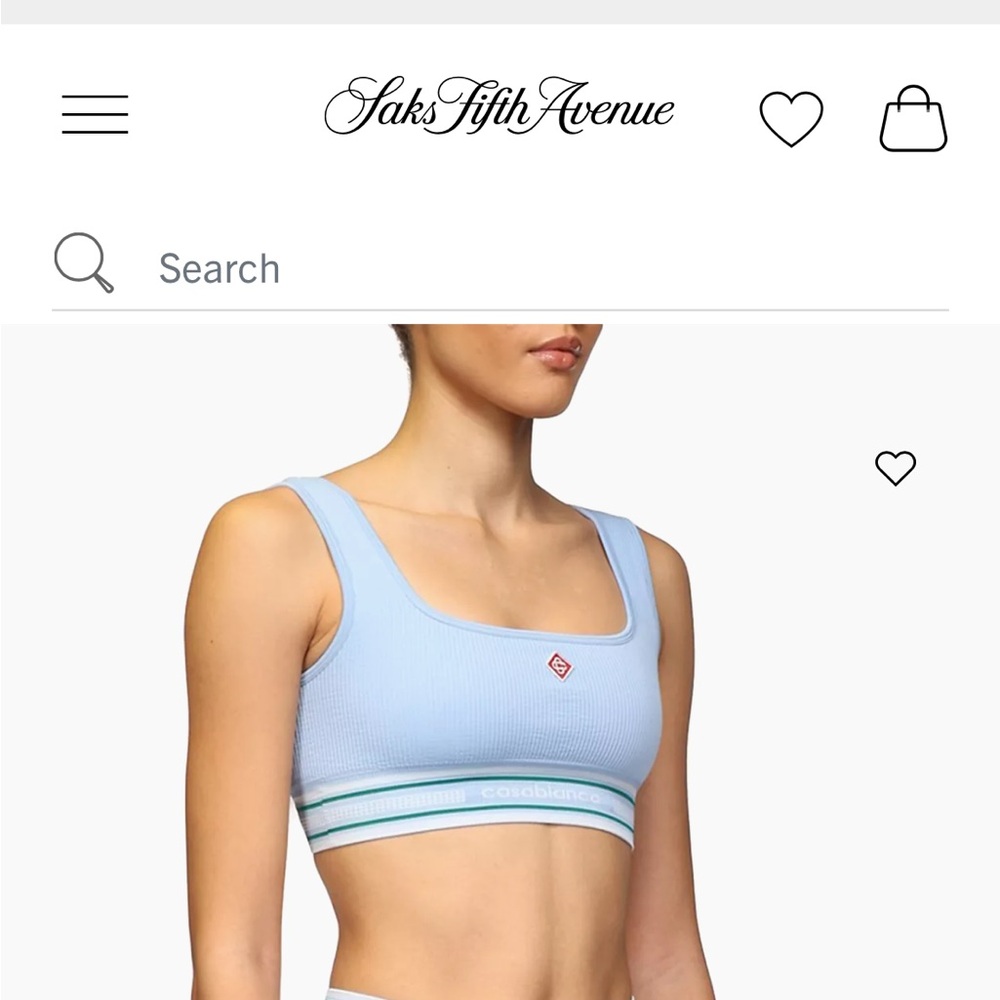 Casa Blanca sports bra crop top- lite blue - NWT in the bag never worn size s/m
